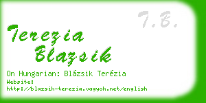 terezia blazsik business card
