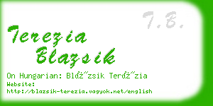 terezia blazsik business card